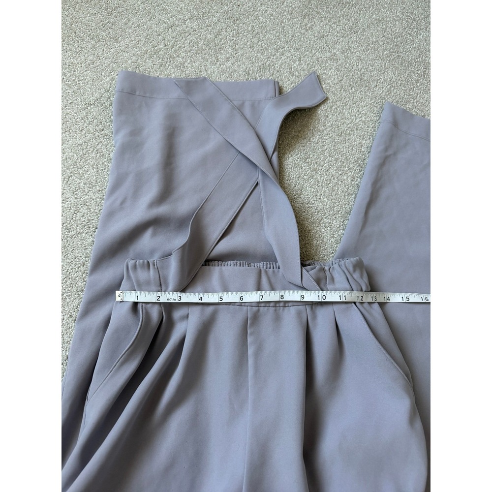 Lululemon Noir Pant Trouser Wide Leg Pant Women Size 4 Gray Pockets Silverscreen - Picture 5 of 12